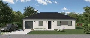 Modèle Plain-pied 3 chambres avec garage