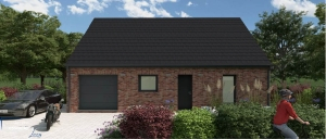 Modèle Plain-pied 2 chambres avec garage et combles