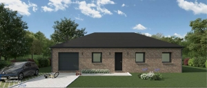 Modèle Plain-pied 3 chambres avec garage